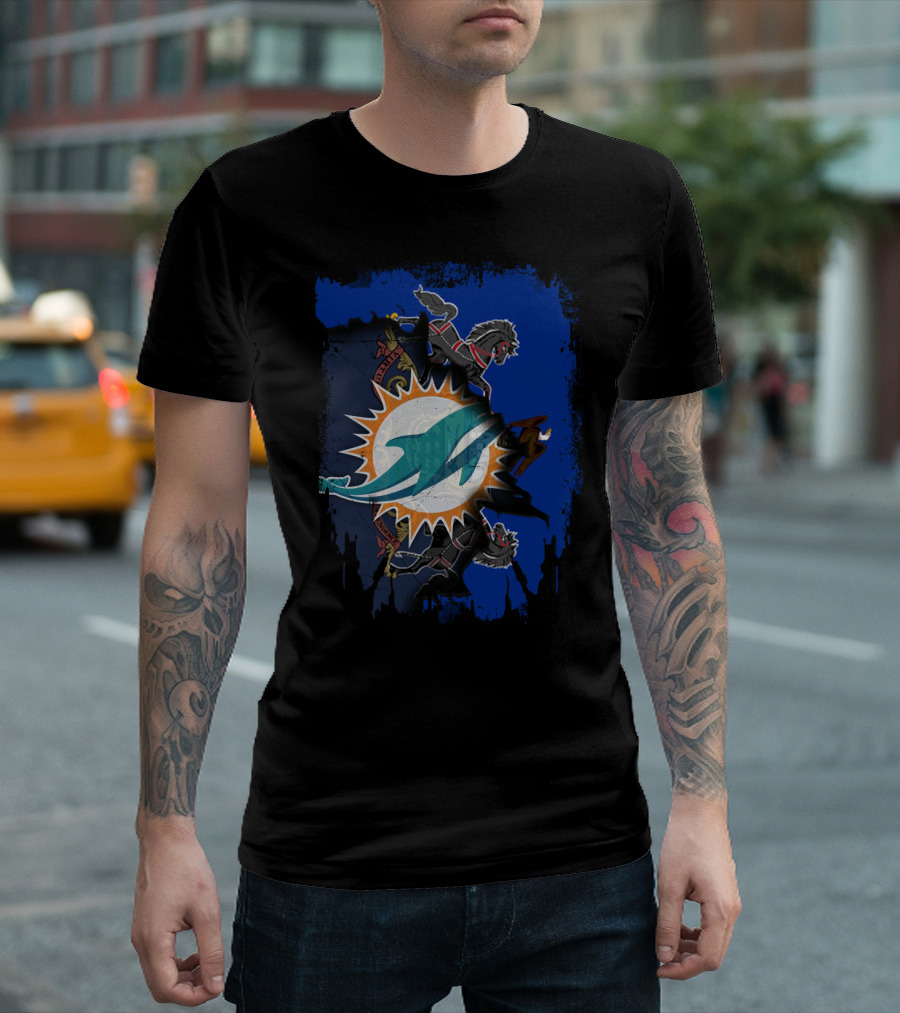 Pennsylvania Together with Dolphins and House Stark Direwolves T-Shirt