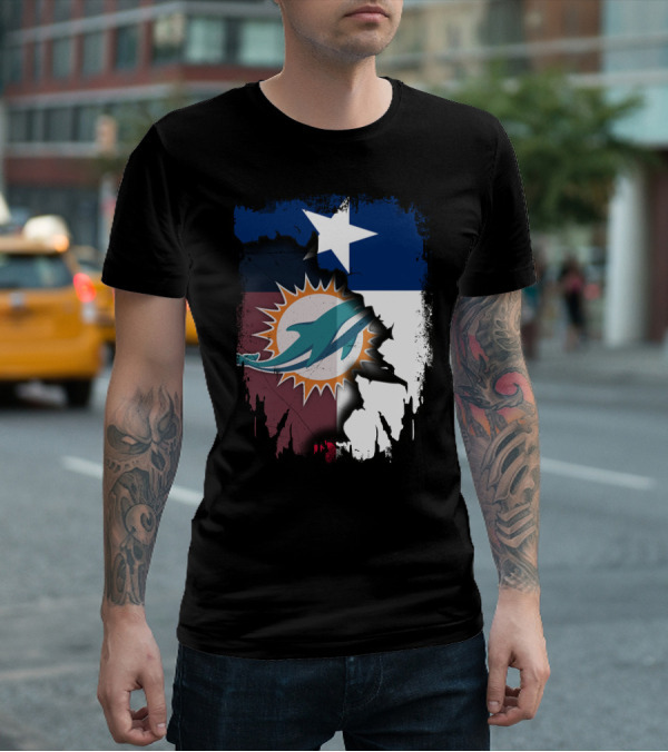 Texas Miami Dolphins Fusion T-Shirt