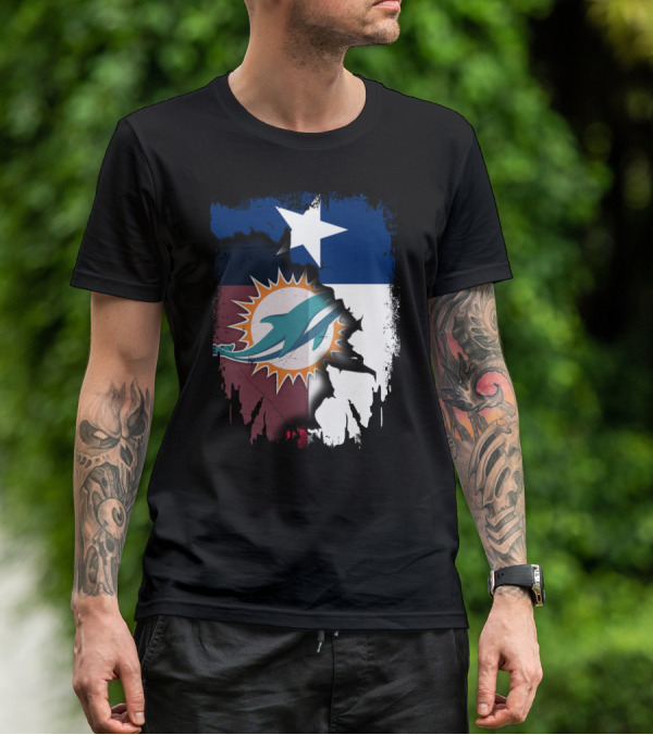 Texas Miami Dolphins Fusion T-Shirt