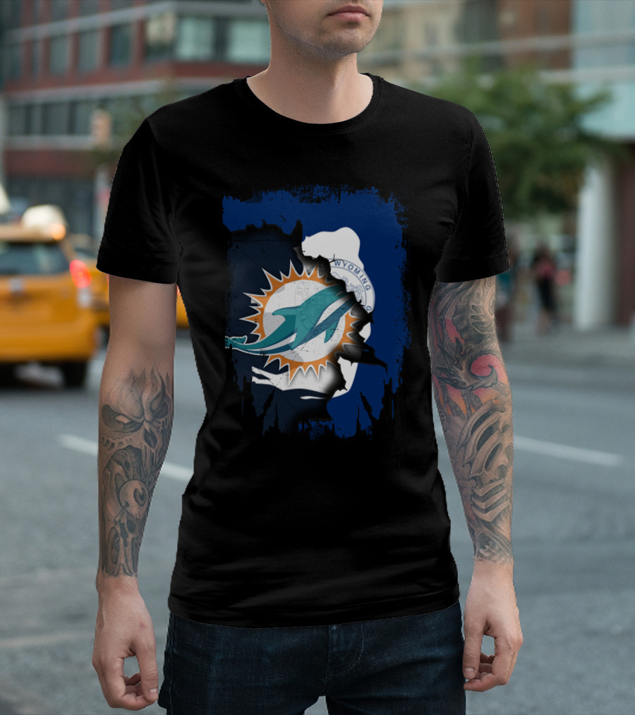 Wyoming Dolphins Logo Fusion T-Shirt