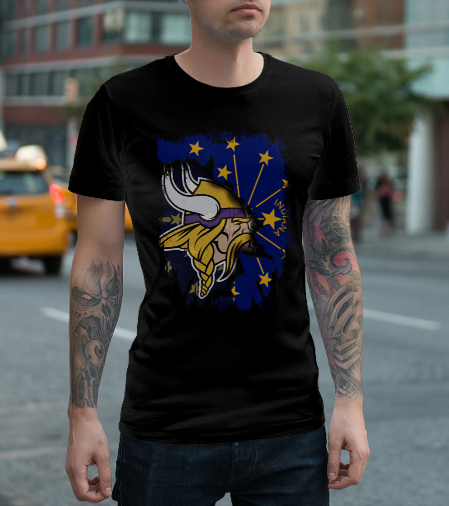 Indiana Together with Vikings Stars T-Shirt