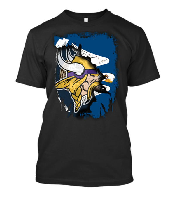 Together Louisiana With Vikings Minnesota Football Fusion T-Shirt