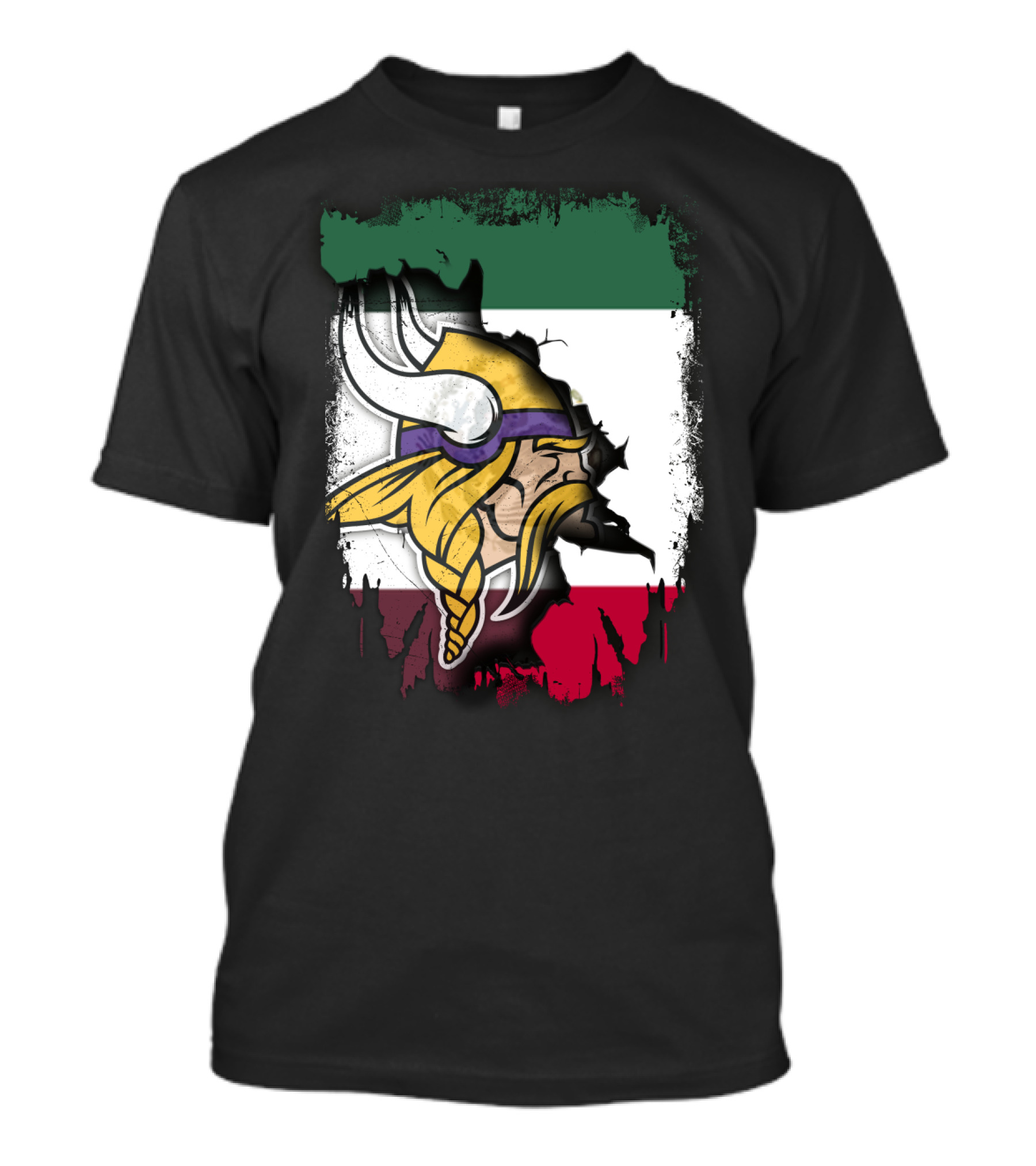 Together Mexico Viking Flag Iconic Fusion T-Shirt