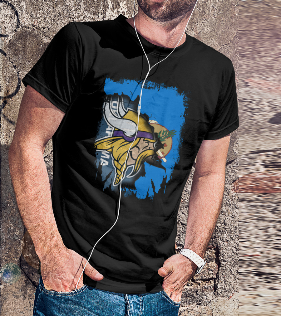 Oklahoma Viking Collaboration With State Elements T-Shirt