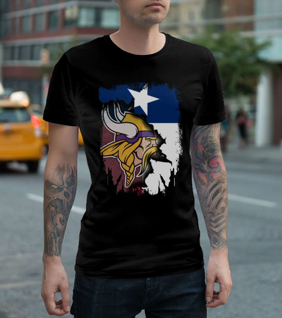 Texas Pride With Vikings Spirit T-Shirt