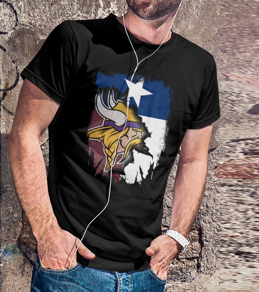 Texas Pride With Vikings Spirit T-Shirt
