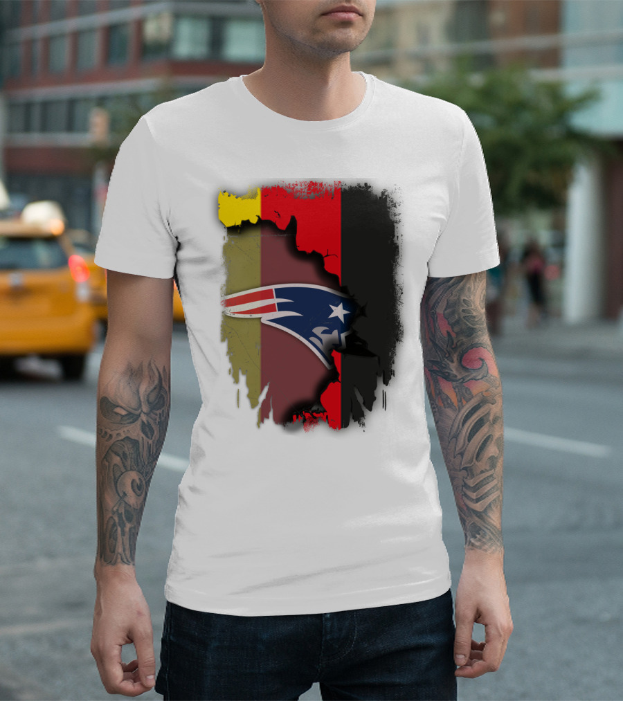 Patriots Logo On Germany Flag Background Together T-Shirt