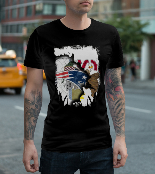 Together Illinois With Patriots Logo And State Seal Blend T-Shirt