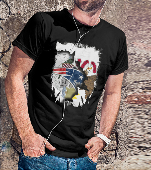 Together Illinois With Patriots Logo And State Seal Blend T-Shirt