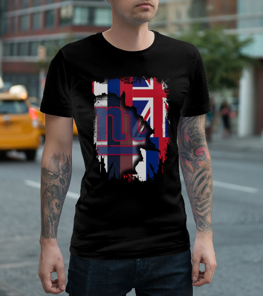 Giants Together Hawaii Fusion with Union Jack and NFL T-Shirt