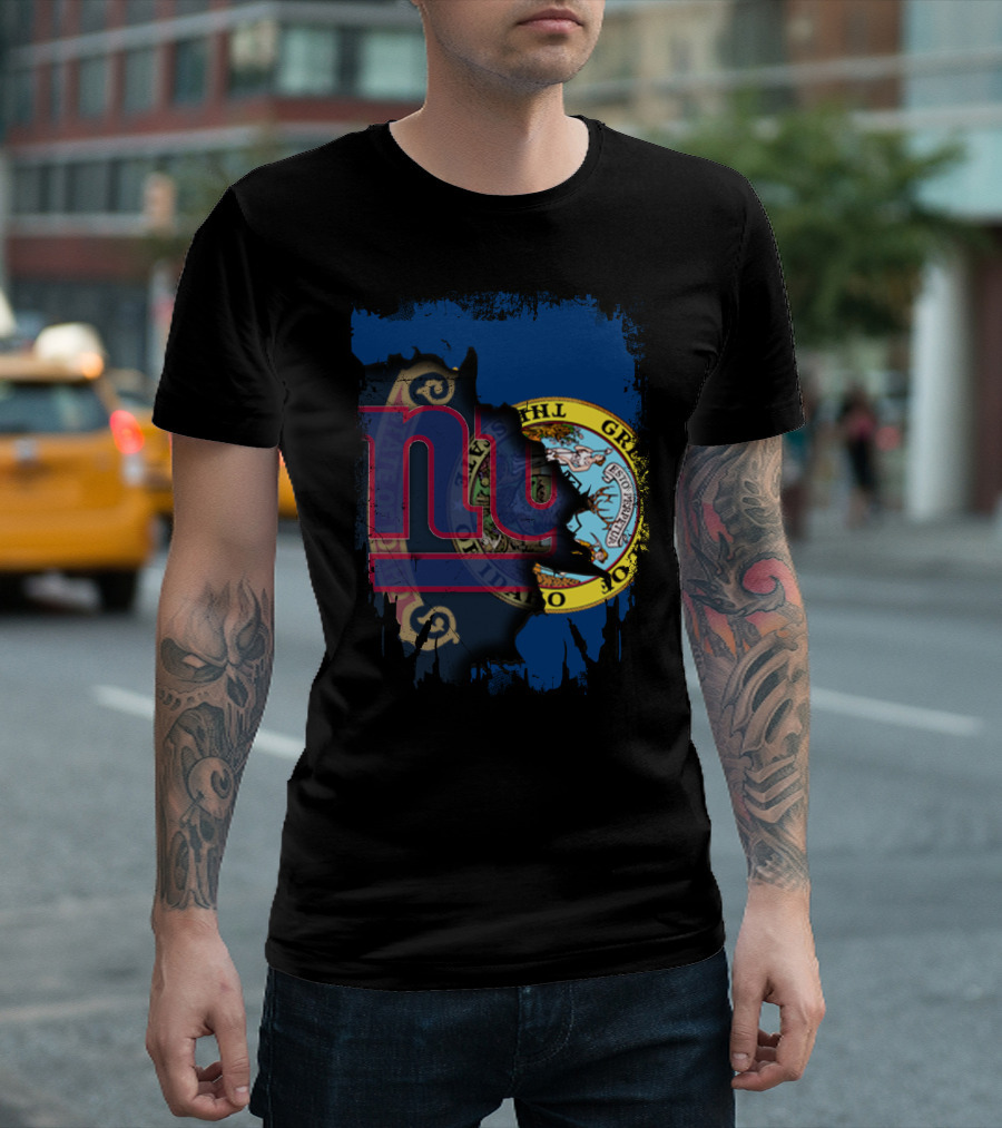 Together Idaho State Seal and New York Giants T-Shirt