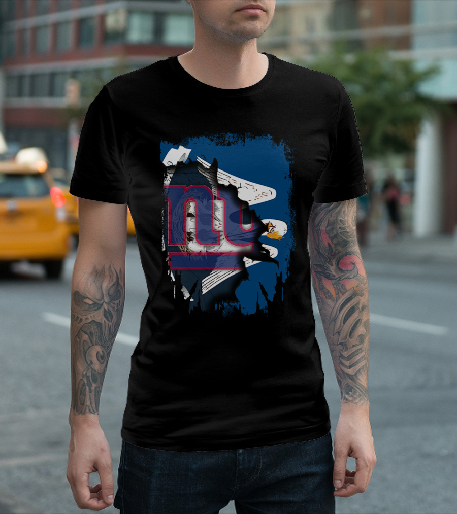 New York Giants Together Louisiana Eagles Collaboration T-Shirt
