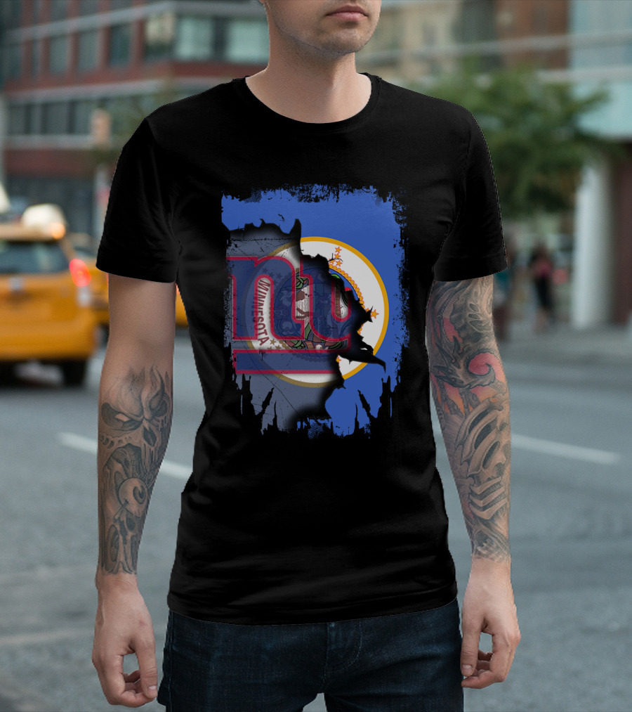 Together Minnesota New York Giants Collaboration T-Shirt