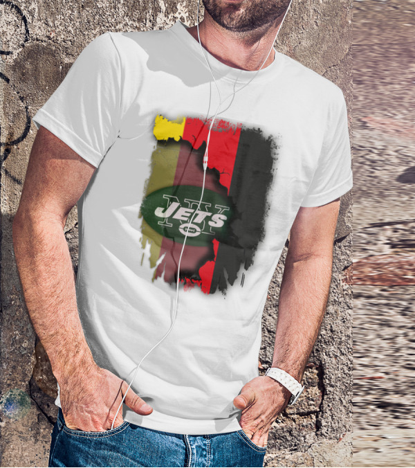 Germany Flag With New York Jets T-Shirt