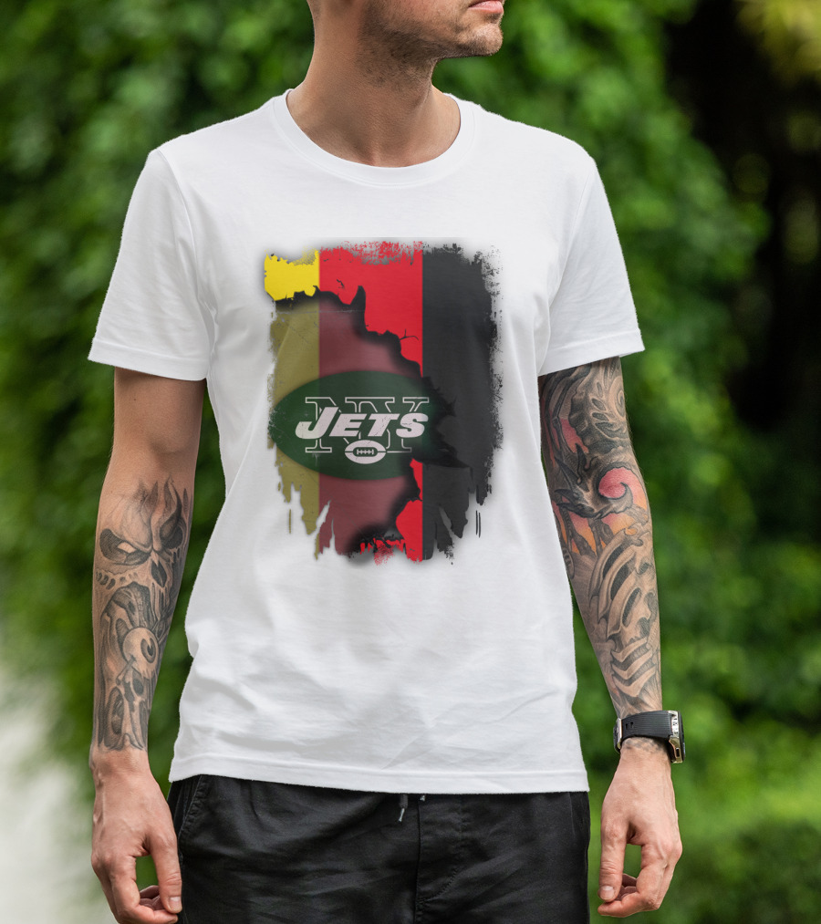 Germany Flag With New York Jets T-Shirt