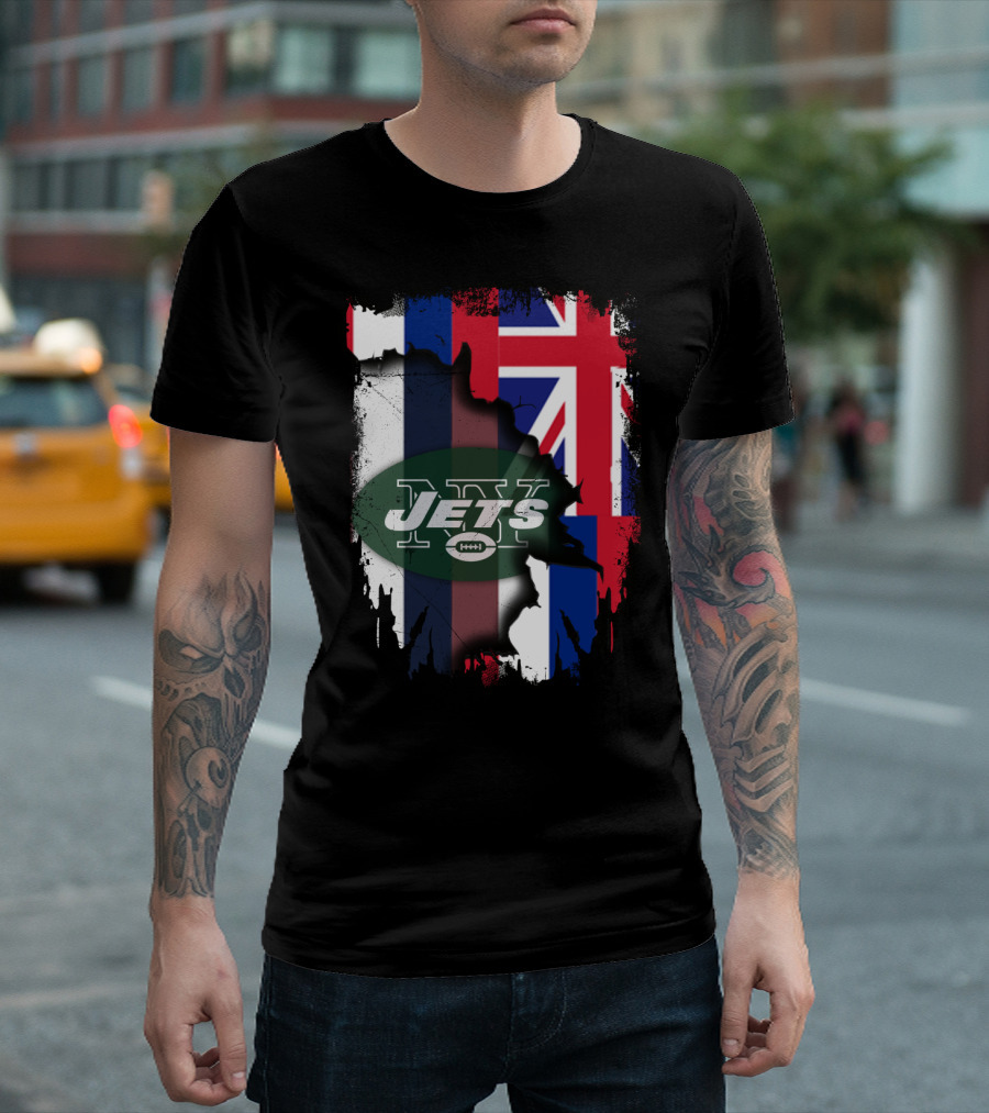 Together Hawaii Flag New York Jets T-Shirt