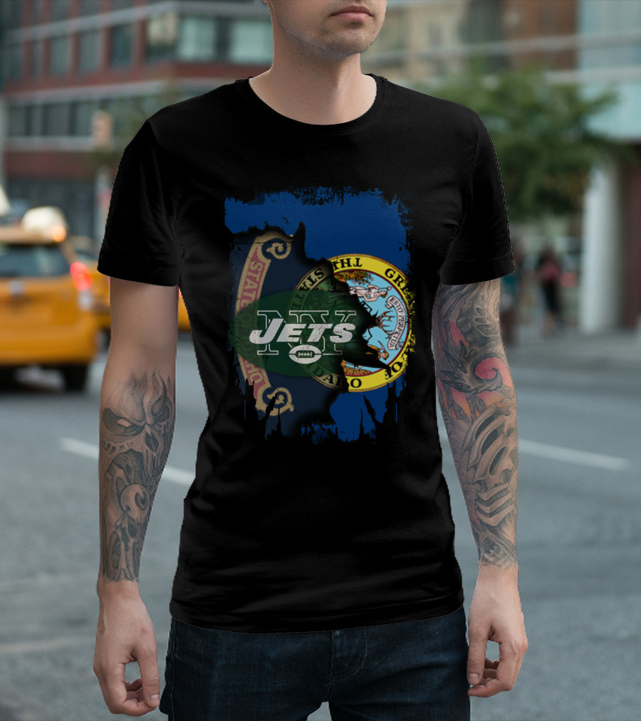 Together Idaho State Seal New York Jets T-Shirt