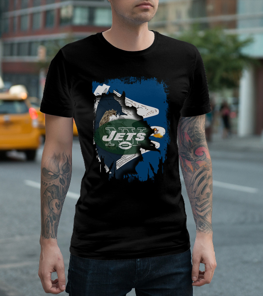 New York Jets Eagle Together Louisiana Fan T-Shirt