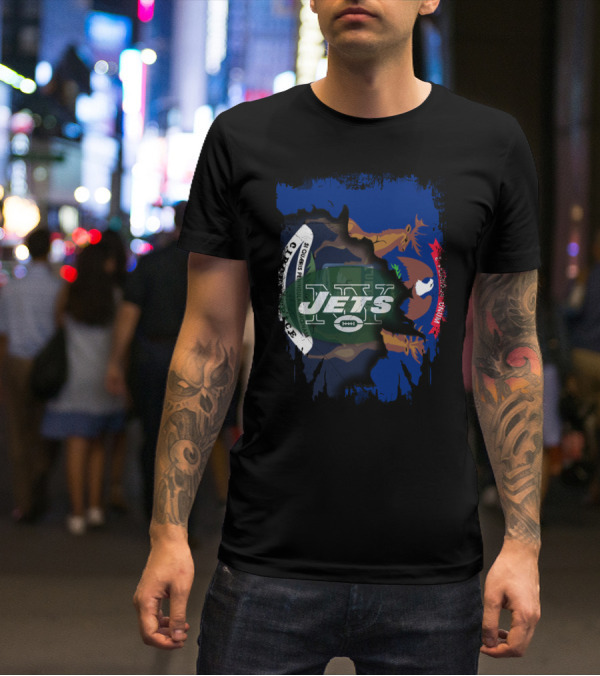Michigan Together With Jets NFL Collaboration T-Shirt