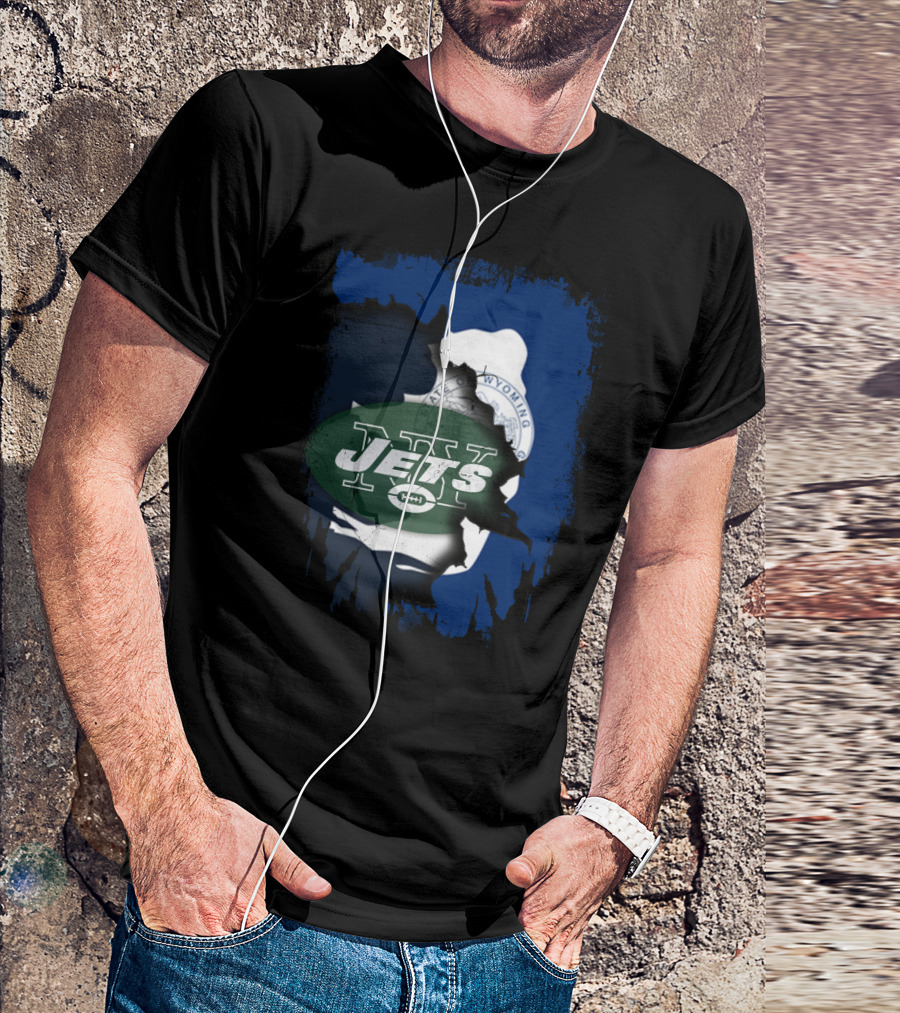 New York Jets Wyoming State Pride T-Shirt