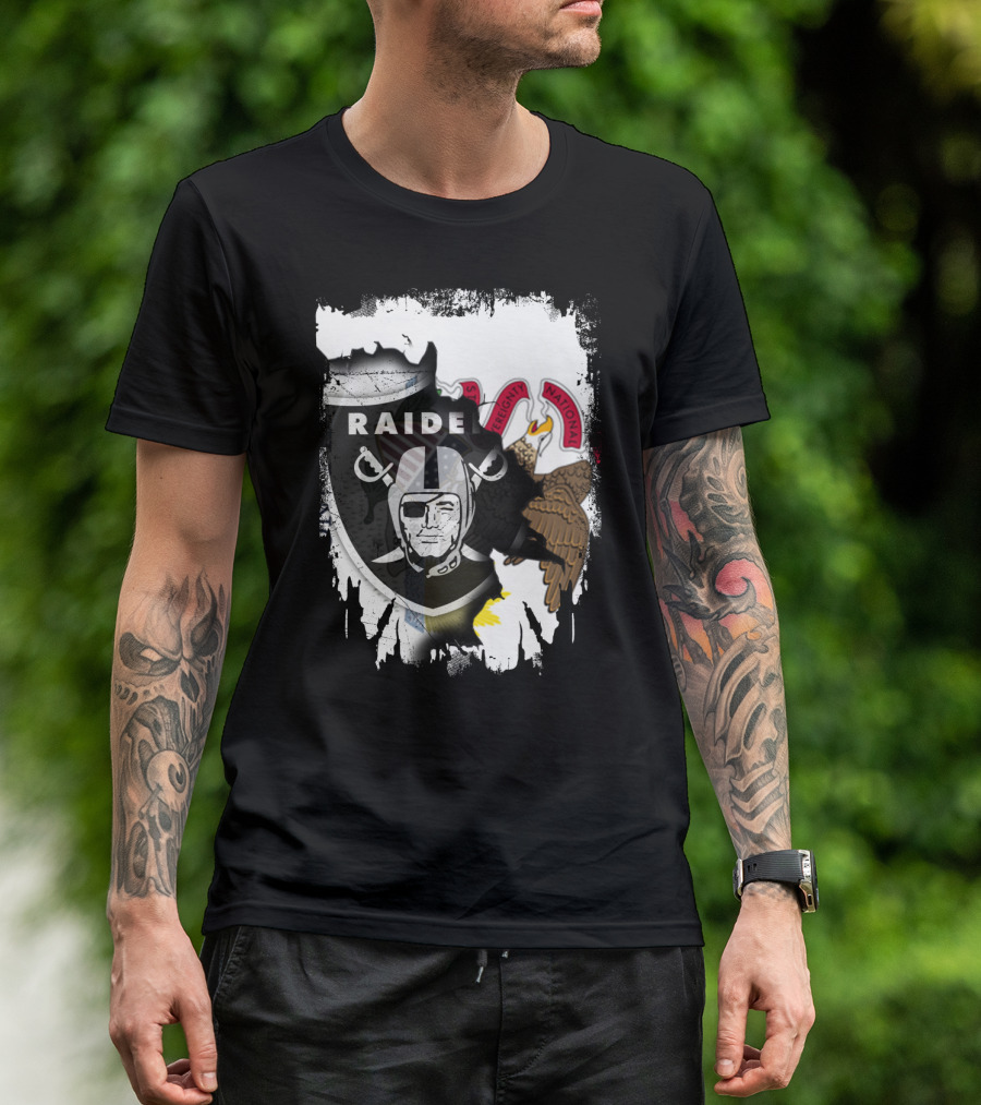 Raiders And Illinois Unity Emblem T-Shirt