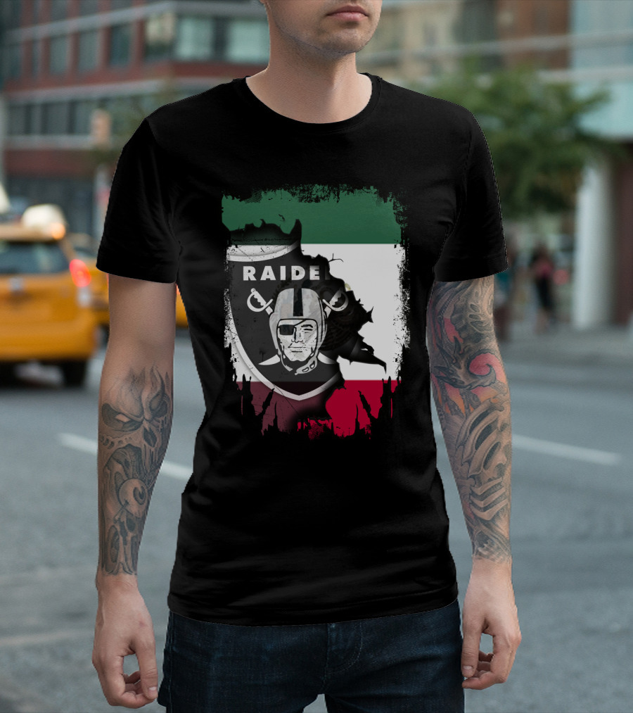 Together Mexico Raiders Nation Flag Shield T-Shirt