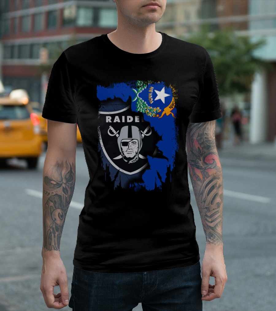 Nevada Raiders United with State Flag Emblem T-Shirt
