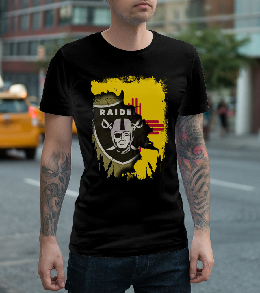Raider Nation New Mexico Zia Symbol Fusion T-Shirt