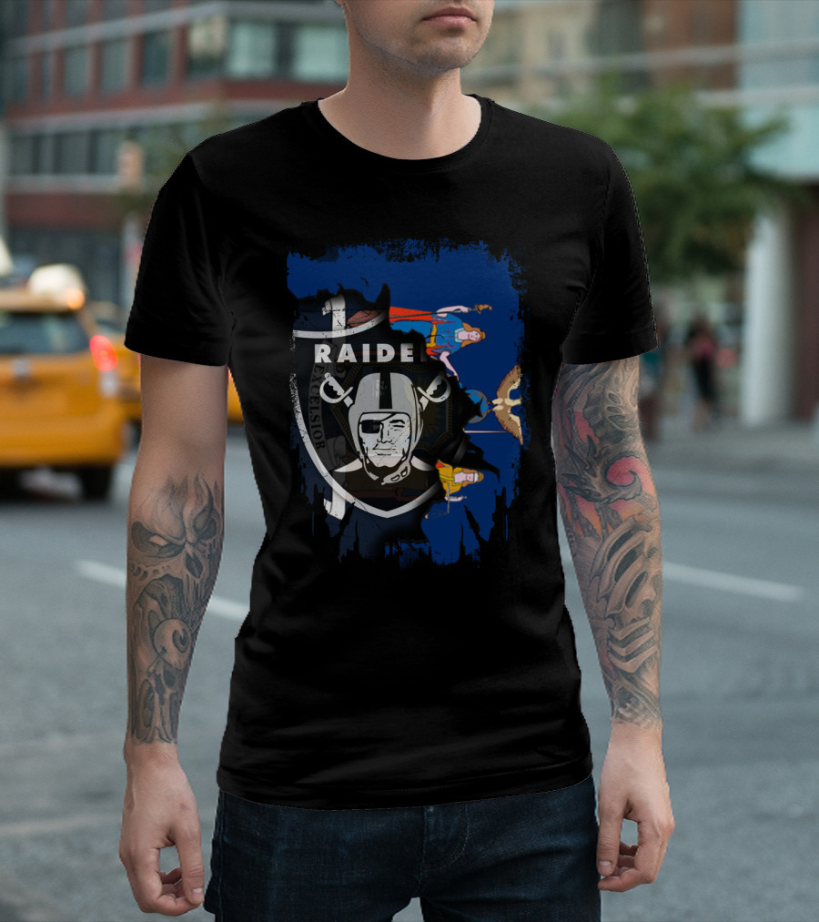 Together New York Raiders Motif With State Flag Symbolism T-Shirt