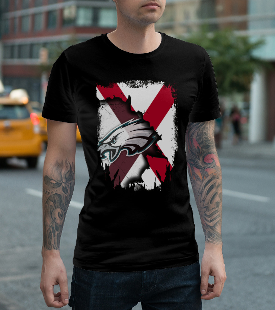 Together Alabama Eagles Flag Badge T-Shirt