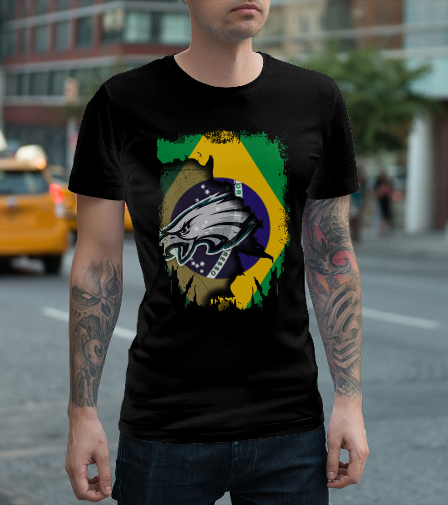 Together Brazil Philadelphia Eagles Fusion T-Shirt