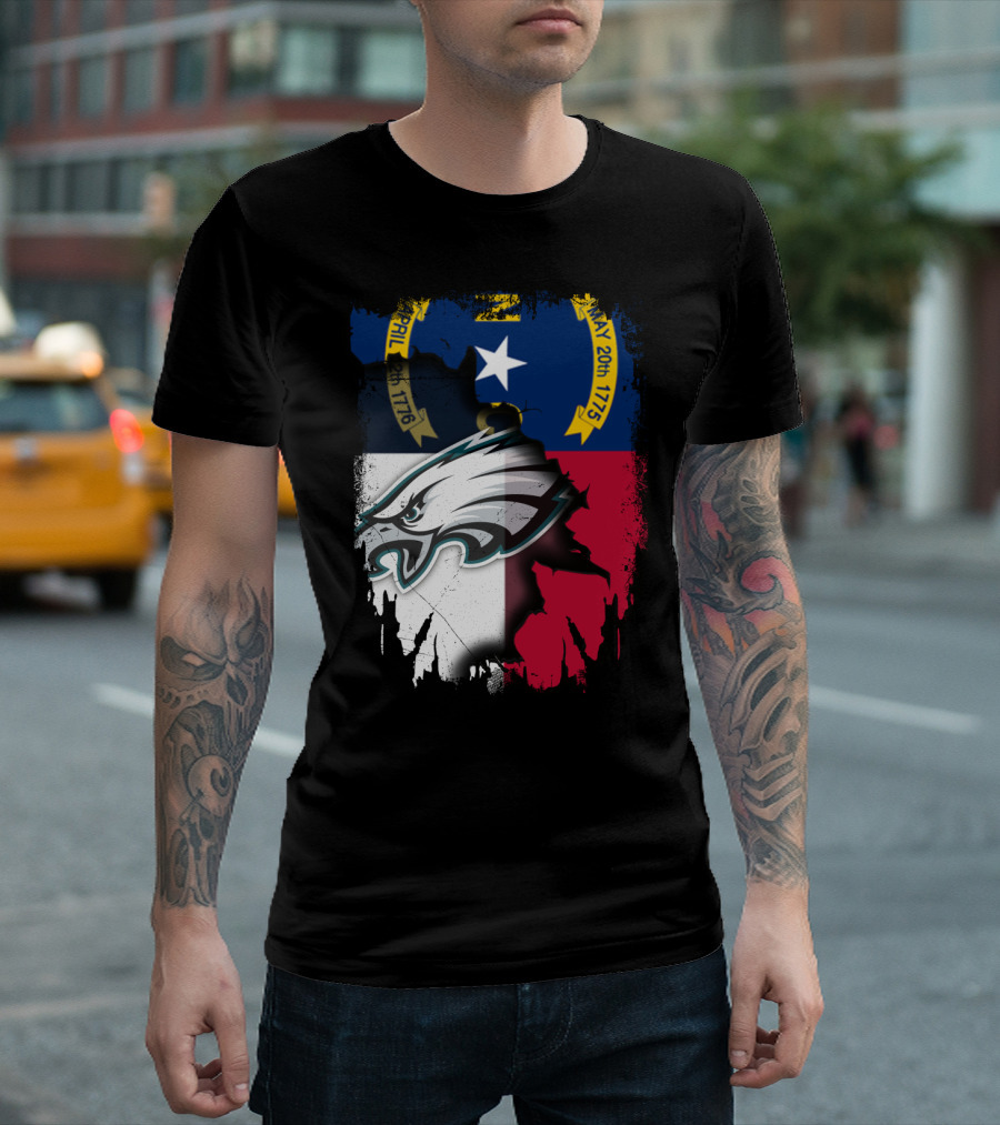 Together North Carolina Eagles Flag Fusion T-Shirt