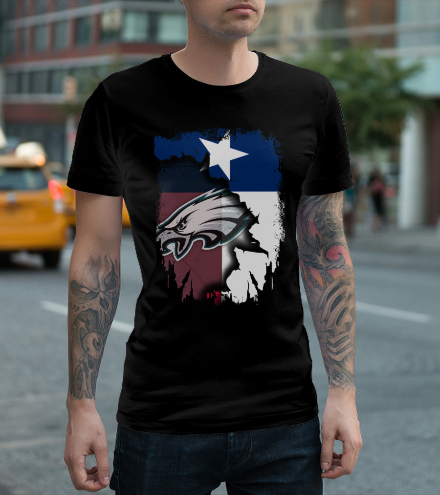 Together Texas Philadelphia Eagles Lone Star Pride T-Shirt