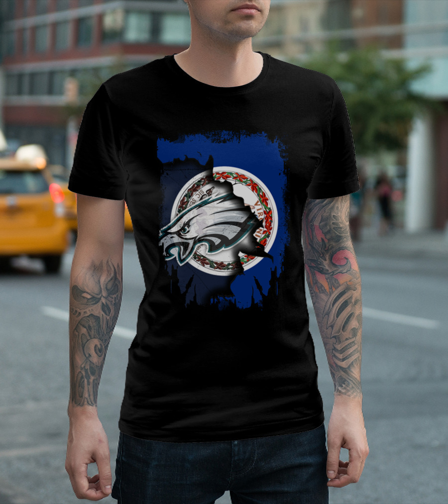 Philadelphia Eagles Virginia State Flag Fusion T-Shirt
