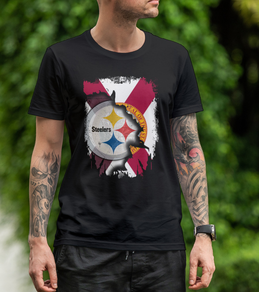 Steelers Florida State Pride Burst Emblem T-Shirt