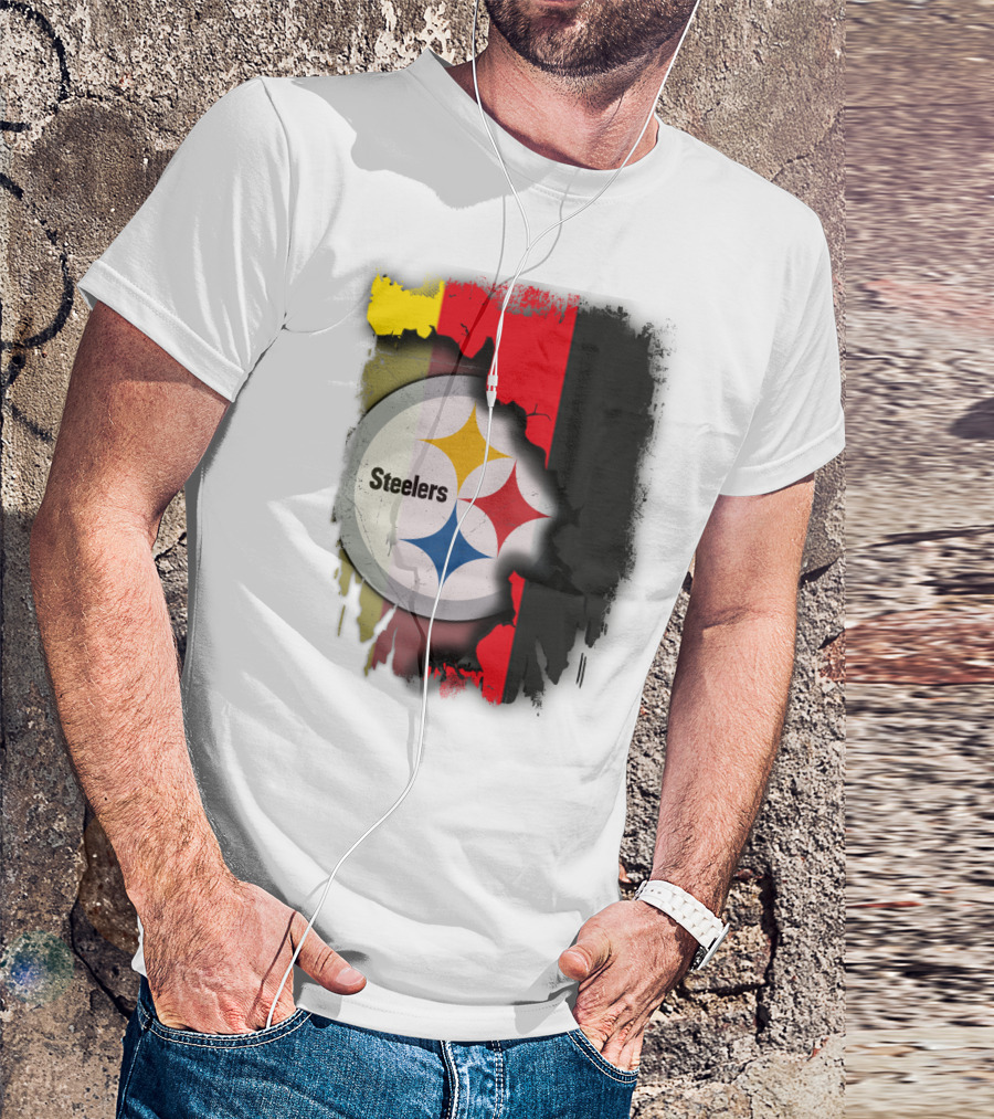 Germany Steelers Fusion With Flag And Logo Elements T-Shirt