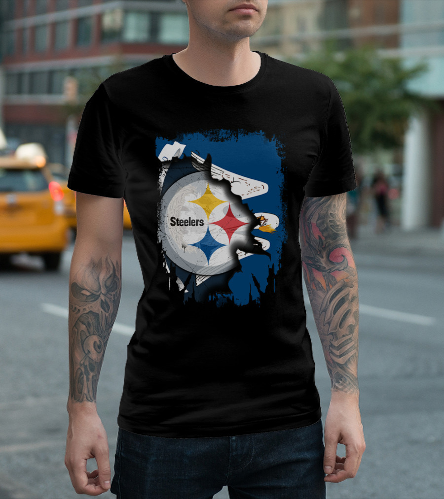 Steelers With Louisiana Spirit Eagles T-Shirt