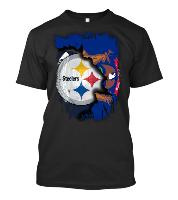 Together Michigan Emblem Featuring Steelers Logo Integration T-Shirt