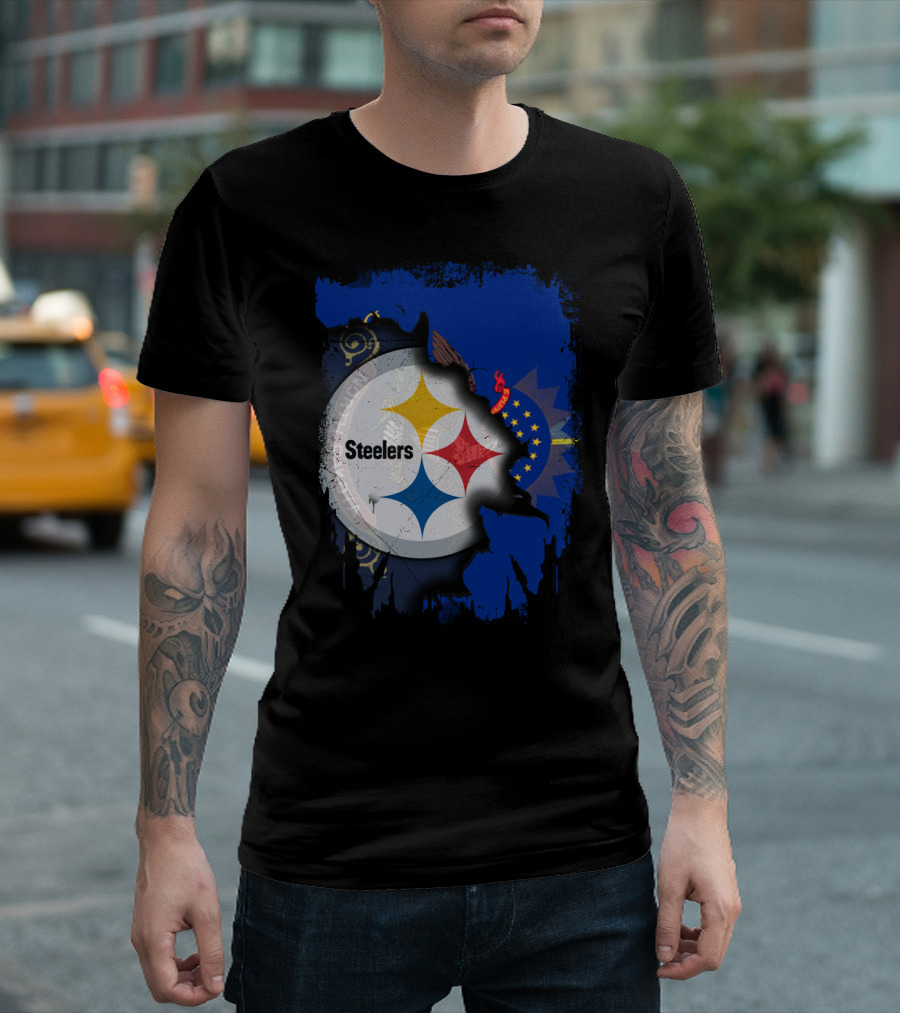 North Dakota And Steelers Fan Unity T-Shirt