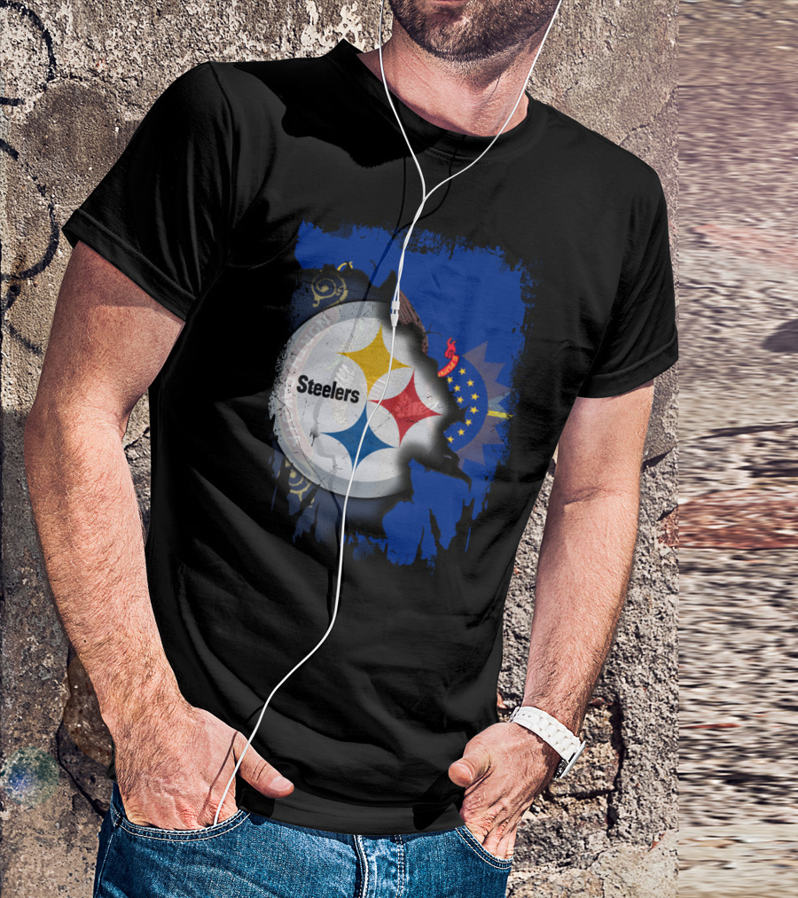 North Dakota And Steelers Fan Unity T-Shirt