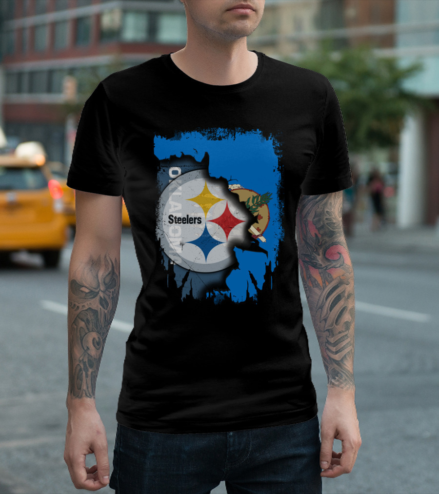 Steelers Oklahoma Pride Flag Fusion T-Shirt