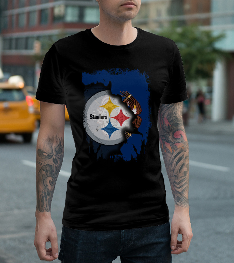 Steelers Eagle Emblem Artwork with Together Utah Integration T-Shirt