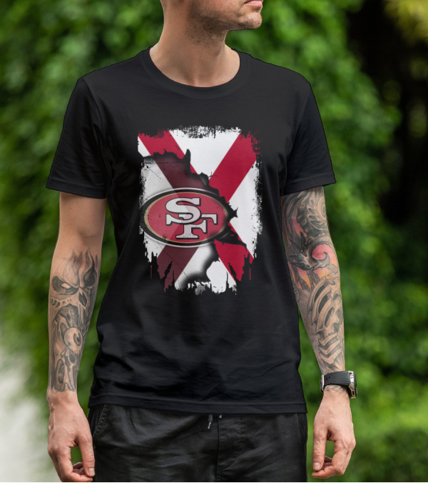 Alabama State Pride Meets 49ers Football Passion T-Shirt