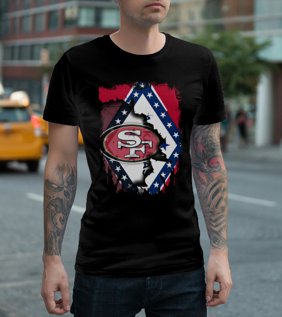 Arkansas Flag with San Francisco 49ers T-Shirt