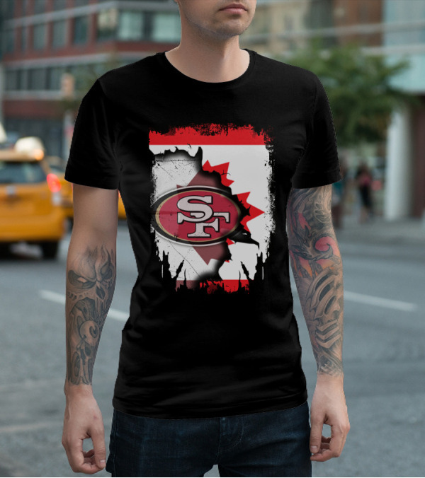 Together Canada SF 49ers Map Symbol Flag T-Shirt