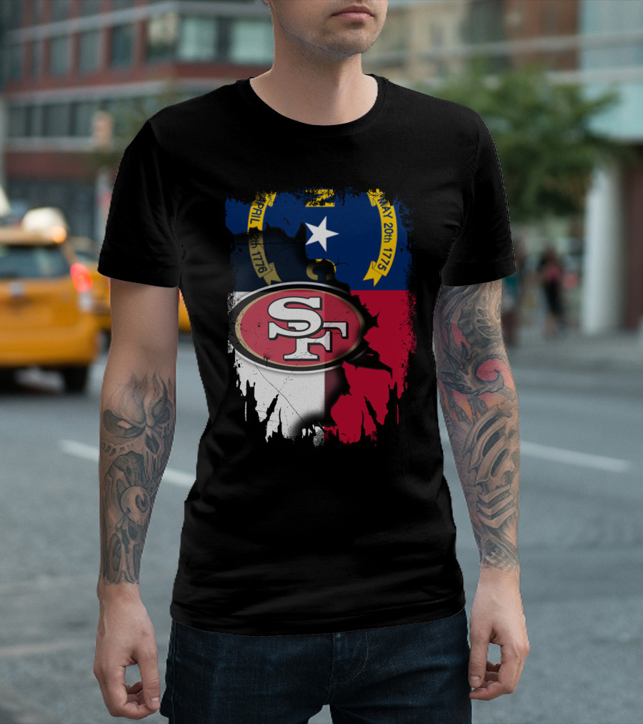 North Carolina Flag With SF 49ers T-Shirt