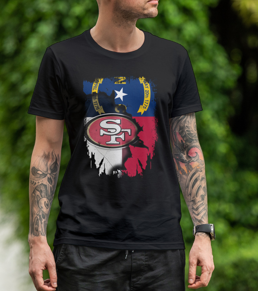 North Carolina Flag With SF 49ers T-Shirt