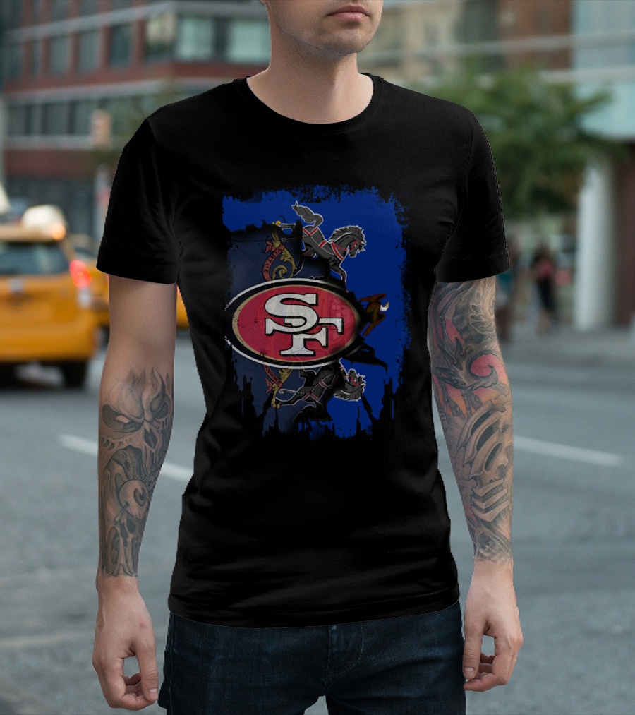 Together Pennsylvania With 49ers SF Crest and Horse Emblem T-Shirt