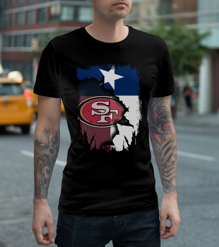 Texas and San Francisco 49ers United Emblem T-Shirt