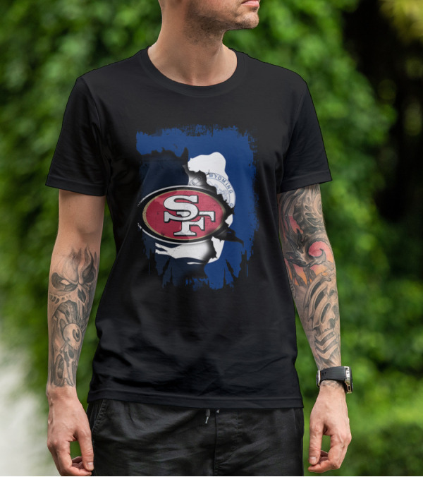 Wyoming Collaboration With San Francisco 49ers T-Shirt